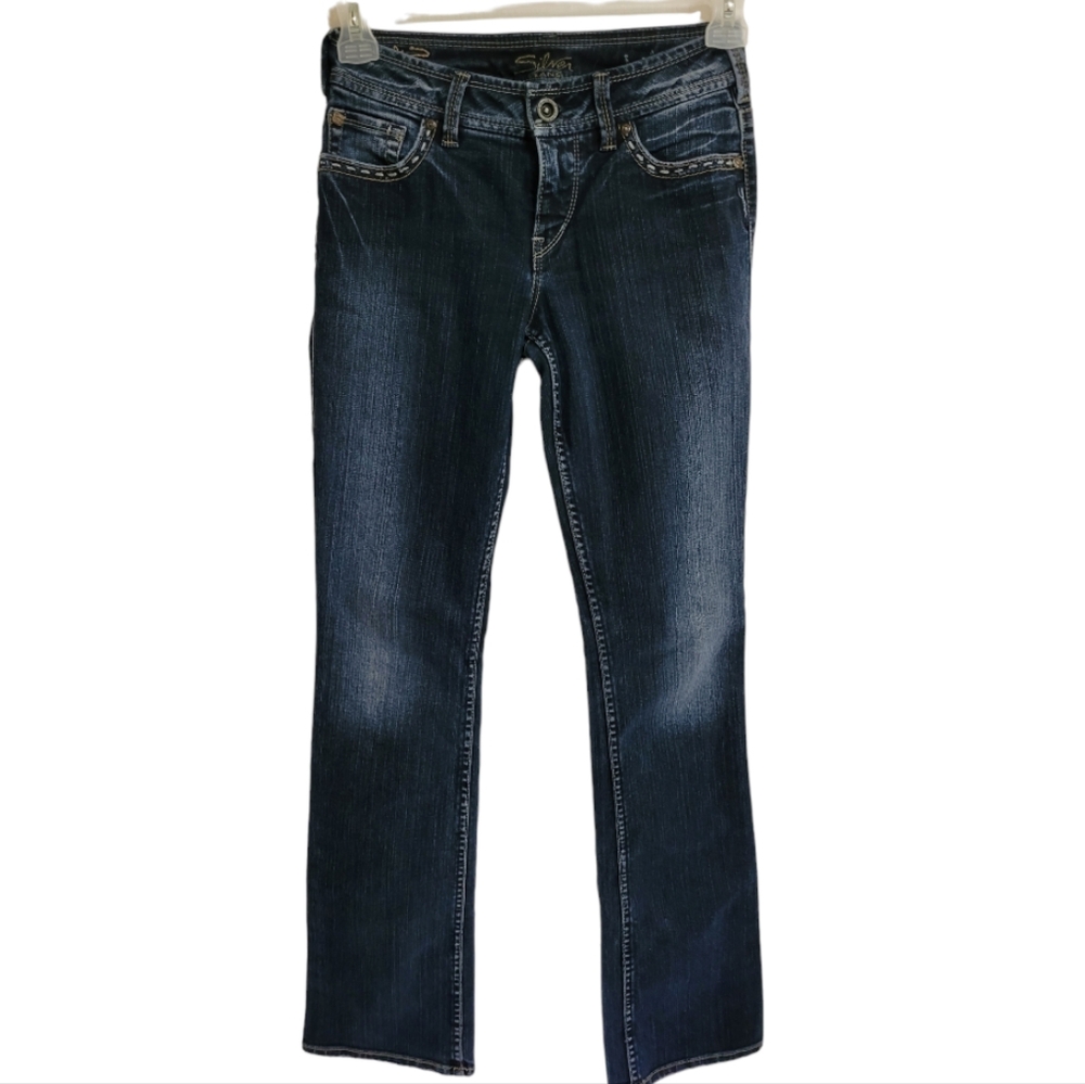 Silver Jeans, Julia style, size 26/34, dark wash, low rise‎